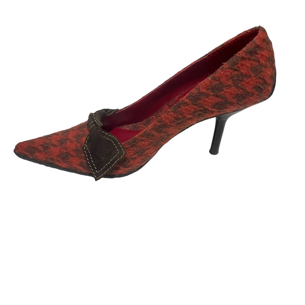 Sam Edelman, Red and Brown Women's Heels, Tweed, Size 9.5 - Picture 5 of 9